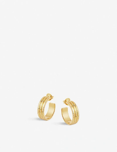 Shop Missoma Womens Gold Ancien 18k Gold-plated Hoop Earrings