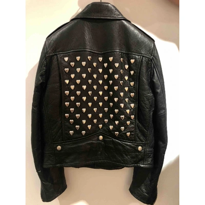 Pre-owned Saint Laurent Leather Biker Jacket In Black