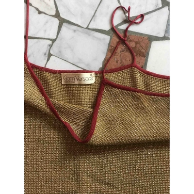 Pre-owned Versace Camisole In Gold