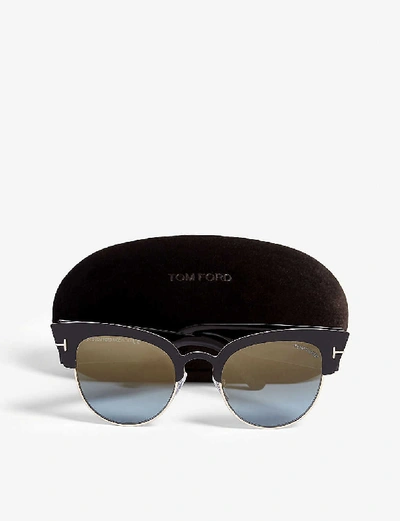 Shop Tom Ford Alexandra Cat Eye Sunglasses In Black
