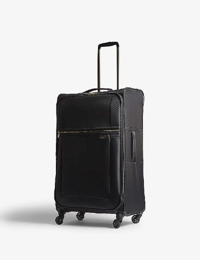 Shop Samsonite Uplite Four-wheel Expandable Suitcase 78cm In Black/gold