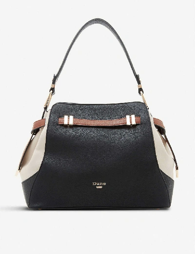 Shop Dune Darabella Faux-leather Tote Bag In Black-plain Synthetic
