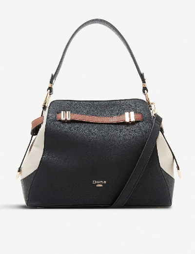 Shop Dune Darabella Faux-leather Tote Bag In Black-plain Synthetic