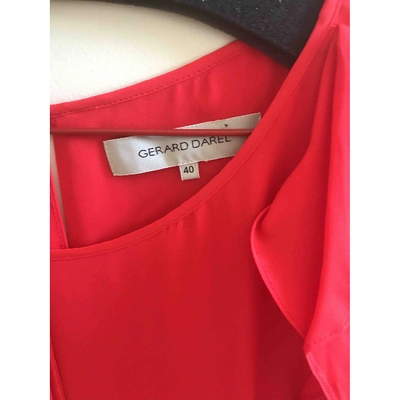 Pre-owned Gerard Darel Red Silk Dress