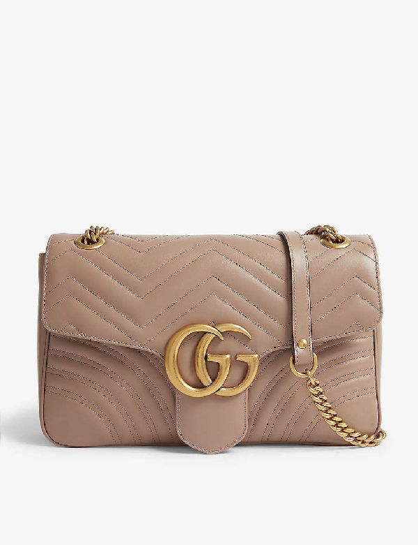 gucci gg marmont leather shoulder bag