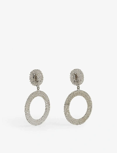 Shop Alessandra Rich Crystal Hoop Earrings