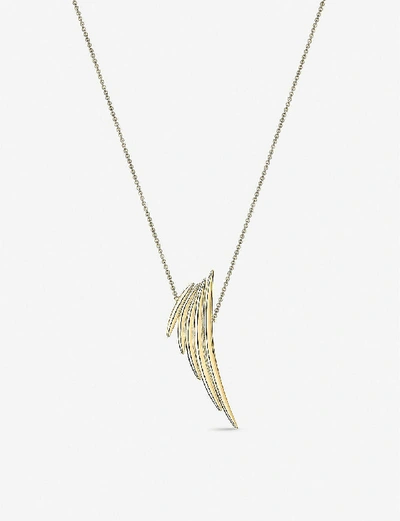 Shop Shaun Leane Women's Yellow Gold Vermeil Quill Yellow Gold-plated Vermeil Silver Drop Necklace