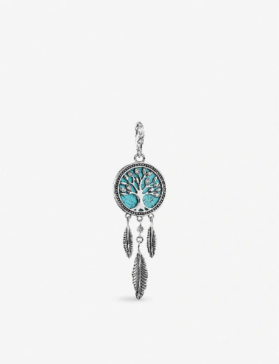 Shop Thomas Sabo Women's Turquoise Charm Club Tree Of Love Sterling-silver And Cubic Zirconia Charm
