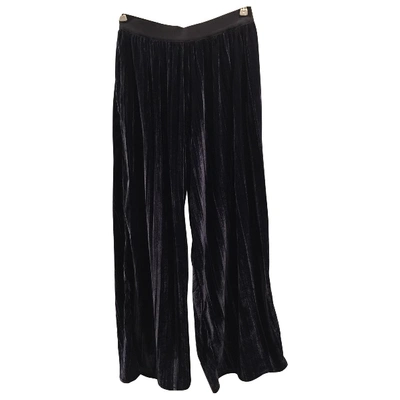 Pre-owned Jucca Velvet Trousers In Blue