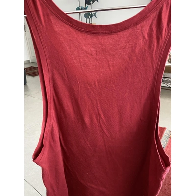Pre-owned Pierre Balmain Red Cotton Top