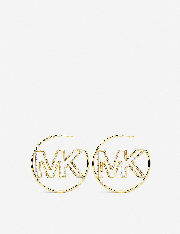 mk logo earrings