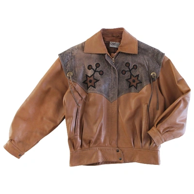 Pre-owned Alberta Ferretti Brown Leather Leather Jacket