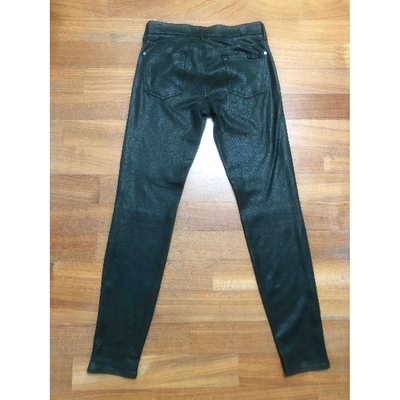 Pre-owned 7 For All Mankind Slim Pants In Green
