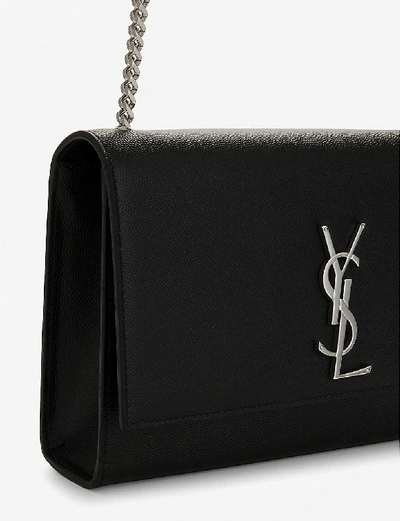 Shop Saint Laurent Kate Medium Leather Shoulder Bag In Black