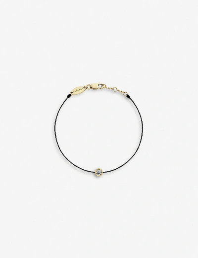 Shop The Alkemistry Redline Pure Silk Thread And Diamond Bracelet In Yellow Gold