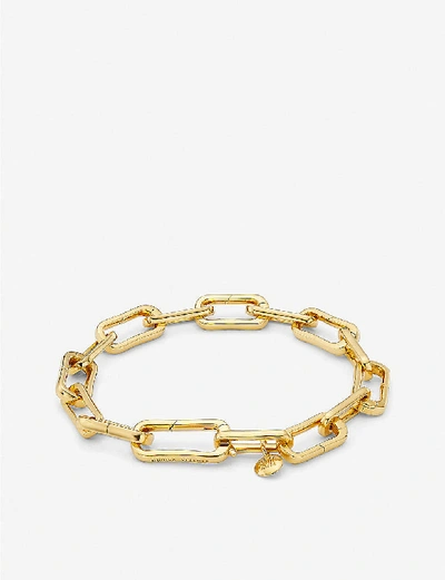 Shop Monica Vinader Women's Gold Alta Capture 18ct Gold-vermeil Charm Bracelet