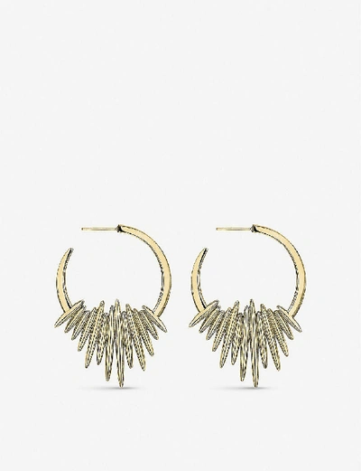 Shaun Leane Quill Hoop Gold-vermeil Earrings In Yellow Gold Vermeil