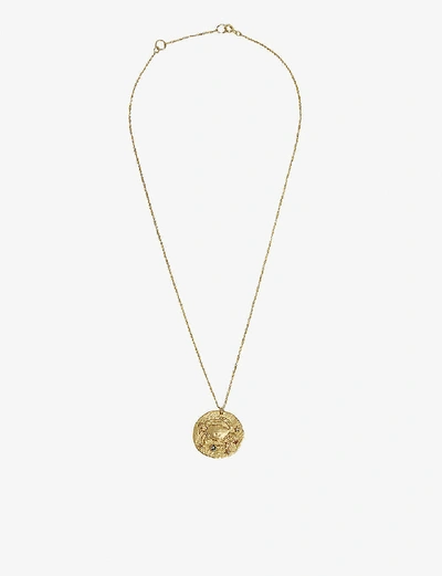 Maje Cancer Zodiac Coin Necklace In Gold | ModeSens