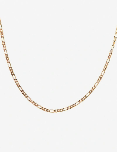 Shop Otiumberg The Figaro Yellow Gold-plated Vermeil Silver Chain In Gold Vermeil