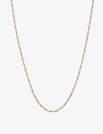 Shop Otiumberg The Figaro Yellow Gold-plated Vermeil Silver Chain In Gold Vermeil