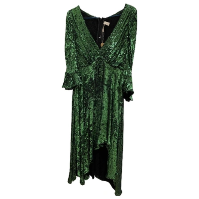 Pre-owned Maria Lucia Hohan Glitter Mid-length Dress In Green