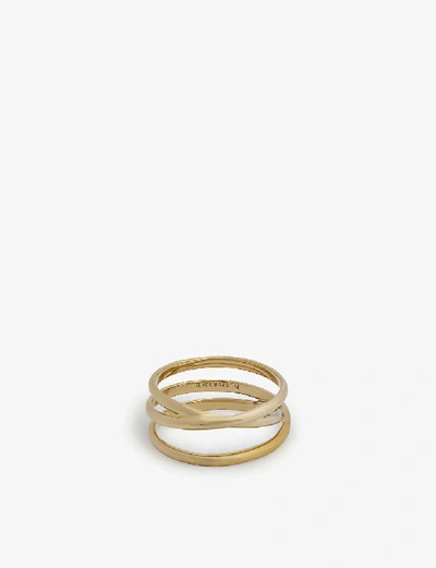 Shop Maria Black Emilie Wrap Sterling-silver Ring In Gold Hp