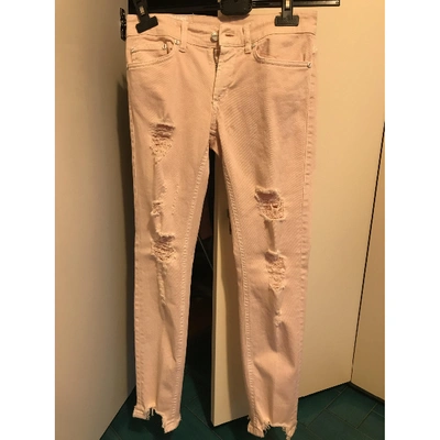 Pre-owned Dondup Trousers In Pink