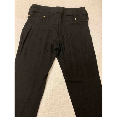 Pre-owned Anthony Vaccarello Carot Pants In Black