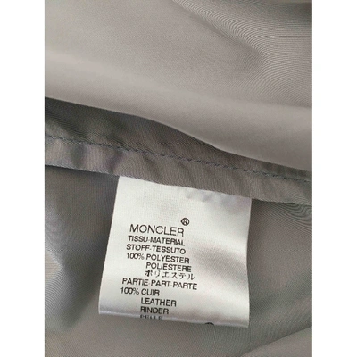 Pre-owned Moncler Trench Coat In Silver