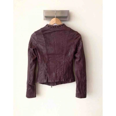 Pre-owned Patrizia Pepe Leather Leather Jacket