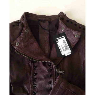 Pre-owned Patrizia Pepe Leather Leather Jacket
