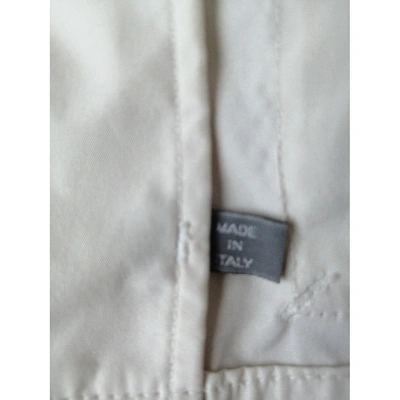Pre-owned Allegri Trench Coat In White