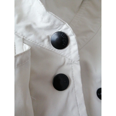 Pre-owned Allegri Trench Coat In White