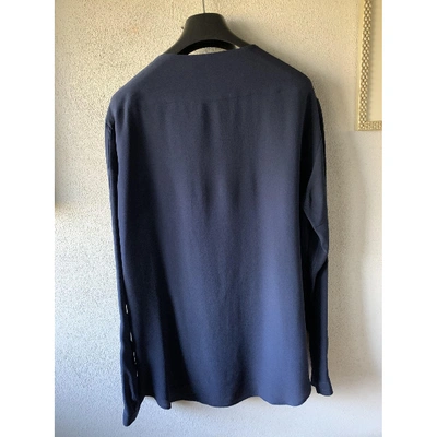 Pre-owned Pierre Balmain Silk Shirt In Blue