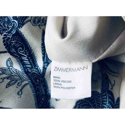 Pre-owned Zimmermann Blue Dress