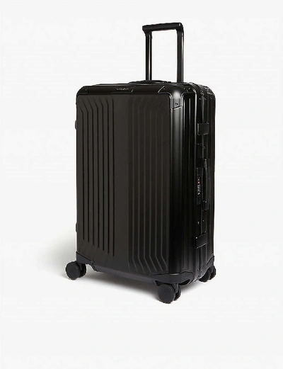 Shop Samsonite Black Lite-box Alu Spinner Hard Case 4 Wheel Cabin Suitcase 69cm