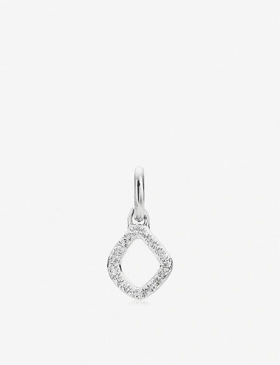 Monica Vinader Riva Mini Kite Sterling Silver And Diamond Pendant Charm In Sterling Silver