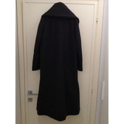 Pre-owned Roberto Cavalli Wool Coat In Black