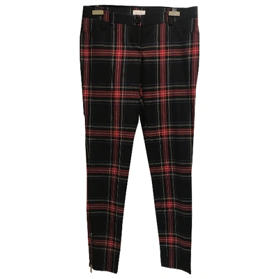 Pre-owned Pinko Wool Straight Pants In Red