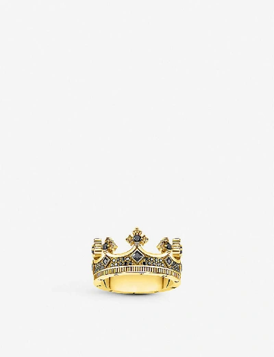 Shop Thomas Sabo Rebel Kingdom Crown Sterling Silver And Zirconia Ring