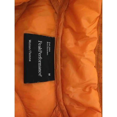 Pre-owned Peak Performance Trench Coat In Orange