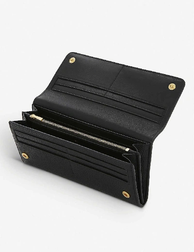 Shop Mulberry Women's Black Womens Black Grained Leather Continental Wallet