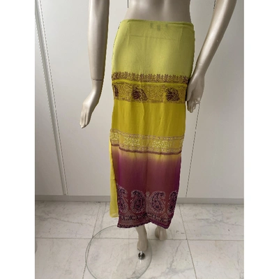 Pre-owned Etro Silk Maxi Skirt In Multicolour