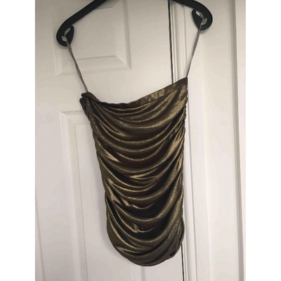 Pre-owned Halston Heritage Gold Skirt
