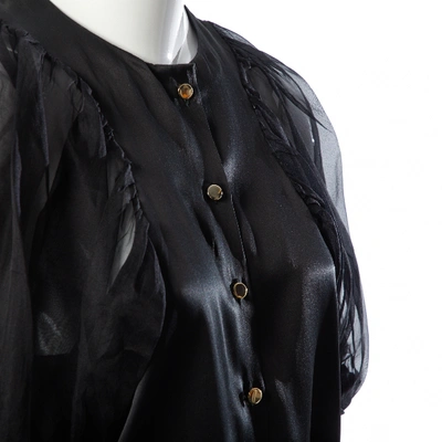 Pre-owned Kenzo Silk Mid-length Dress In Black