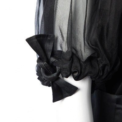 Pre-owned Kenzo Silk Mid-length Dress In Black