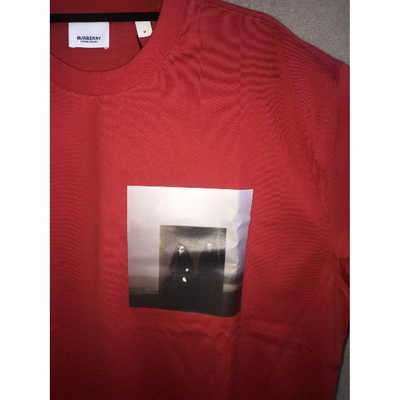 Pre-owned Burberry Red Cotton Top