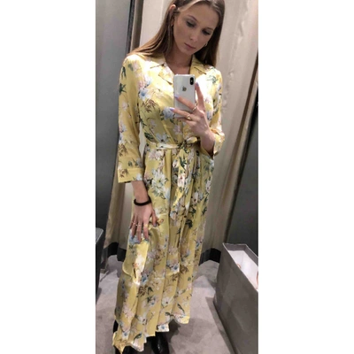 Pre-owned Sand Yellow Silk Dress
