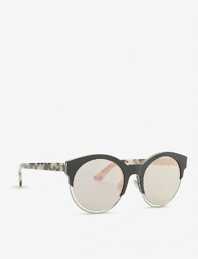 Shop Dior Womens Black Grey Sideral 1 Cat-eye Sunglasses