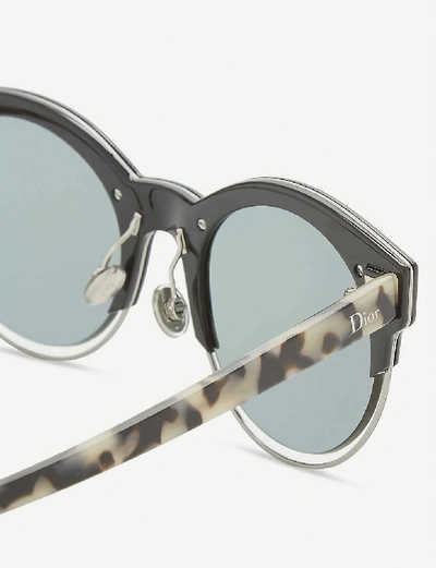 Shop Dior Womens Black Grey Sideral 1 Cat-eye Sunglasses